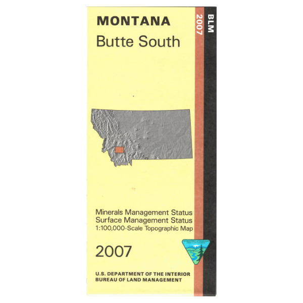 Map Butte South MT (MINERAL) MT1030SMM Public Lands Interpretive