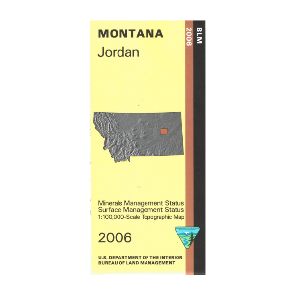 Map Jordan MT (MINERAL) MT1101SM Public Lands Interpretive Association