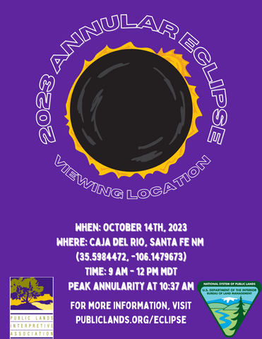 Eclipse Viewing on the Caja del Rio (Santa Fe) - October 14th