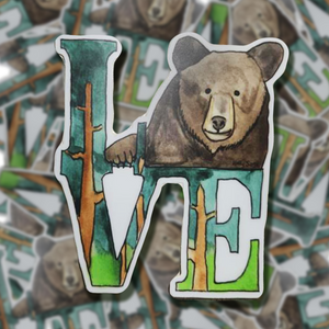 Sticker: Black Bear Love