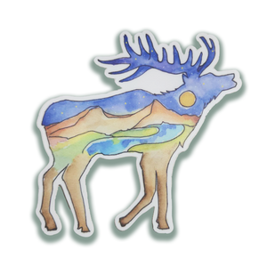 Sticker: Nightscape Elk
