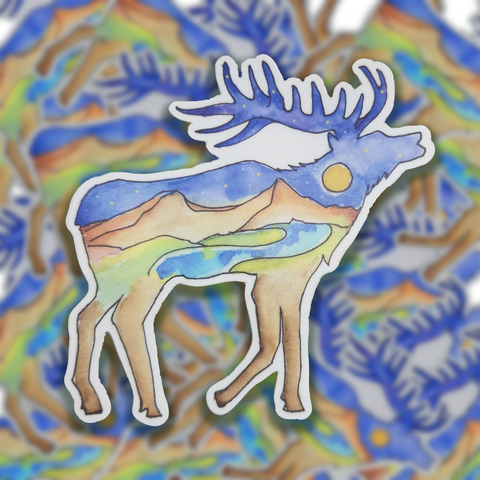 Sticker: Nightscape Elk