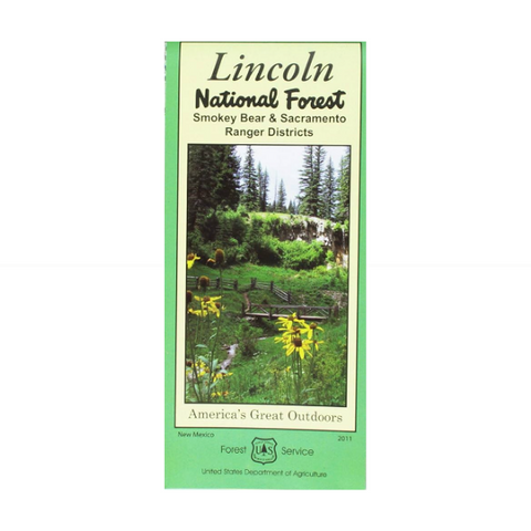(OLD EDITION) MAP: Lincoln National Forest NM Smokey Bear and Sacramento RD