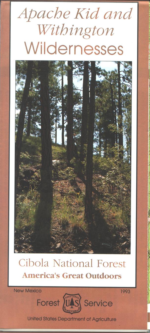 Map: Apache Kid Wilderness & Withington Wildernesses NM