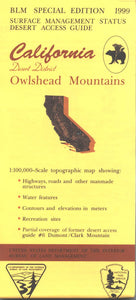 Map: Owlshead Mountains CA - CA320S