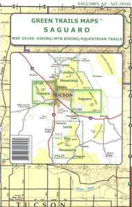 Map: Saguaro National Park/Rincon Mts AZ