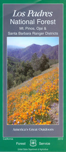Map: Los Padres National Forest CA - Mt. Pinos, Ojai, & Santa Barbara R.D (South)