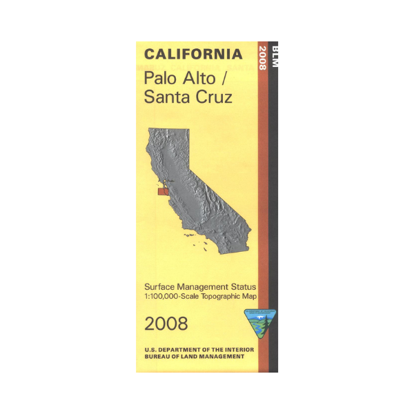 Map Palo Alto Santa Cruz CA CA330S Public Lands Interpretive