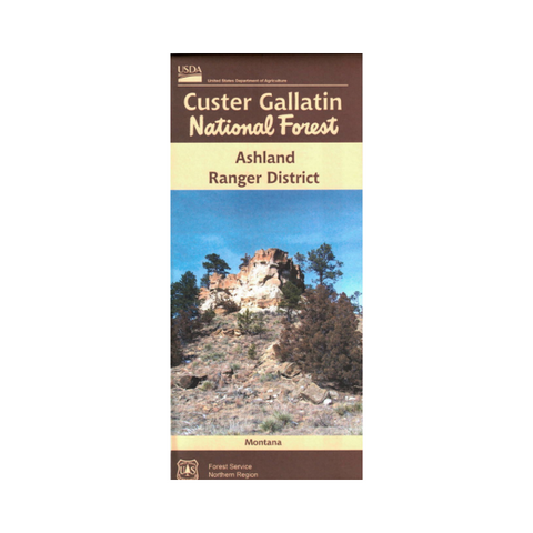 Map: Custer Gallatin National Forest Map MT - Ashland RD