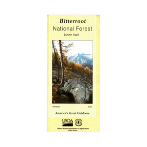 Map: Bitterroot National Forest MT North Half