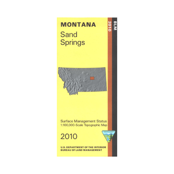 Map Sand Springs MT MT1168S Public Lands Interpretive Association